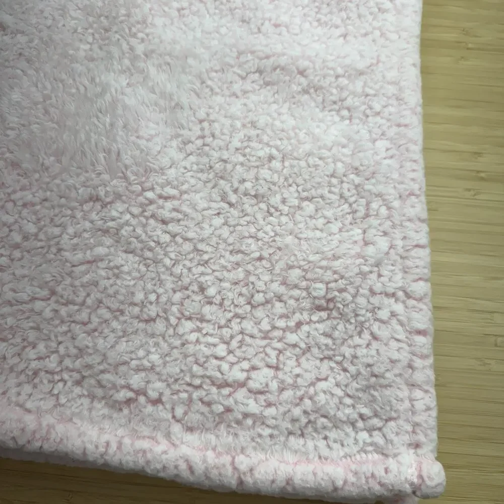 Adirondack Baby Blanket Security Lovey 30x40 Pink Sherpa